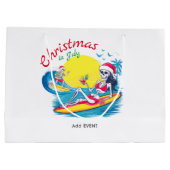 Skelet Kerst in juli Beach Surf Ondeugend Groot Cadeauzakje (Achterkant)
