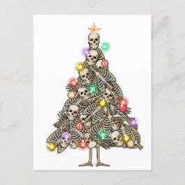 Skelet Kerstboom Grappige Lelijke Xmas Skeletten Briefkaart
