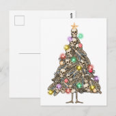 Skelet Kerstboom Grappige Lelijke Xmas Skeletten Briefkaart (Voorkant / Achterkant)