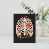 Skelet Kerstboom Grappige Lelijke Xmas Skeletten Briefkaart (Staand voorkant)