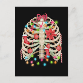 Skelet Kerstboom Grappige Lelijke Xmas Skeletten Briefkaart