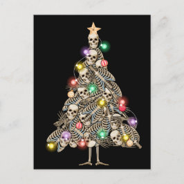 Skelet Kerstboom Grappige Lelijke Xmas Skeletten Feestdagenkaart