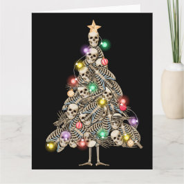 Skelet Kerstboom Grappige Lelijke Xmas Skeletten Kaart