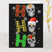 Skelet Kerstboom Grappige Lelijke Xmas Skeletten Kaart (Gele Bloem)