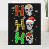 Skelet Kerstboom Grappige Lelijke Xmas Skeletten Kaart (Achterkant)