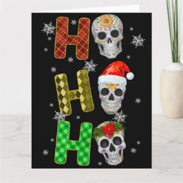 Skelet Kerstboom Grappige Lelijke Xmas Skeletten Kaart