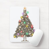 Skelet Kerstboom Grappige Lelijke Xmas Skeletten Muismat (Met muis)