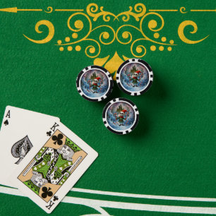 Skelet Kerstelf – Creepy Schattig Donkere Feestdag Poker Chips