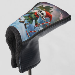 Skelet Kerstelf – Griezige Cute Donkere Feestdagen Golfheadcover