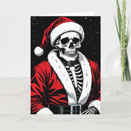 Skelet Kerstman Kaart (Voorkant)