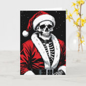Skelet Kerstman Kaart (Gele Bloem)