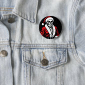 Skelet Kerstman Ronde Button 5,7 Cm (In situ)