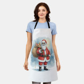 Skelet Kerstman Schort (Gedragen)