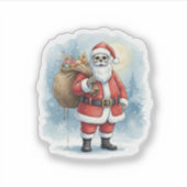 Skelet Kerstman Sticker (Voorkant)