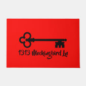 Skelet Key Jouw tekst en kleur Deurmat (Voorkant)