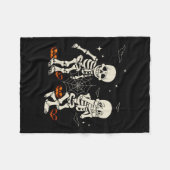 Skelet Kinder Griddy-dance Halloween Trick or Trea Fleece Deken (Voorkant (Horizontaal))