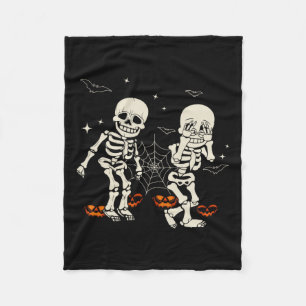 Skelet Kinder Griddy-dance Halloween Trick or Trea Fleece Deken