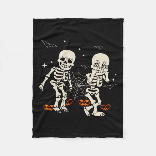 Skelet Kinder Griddy-dance Halloween Trick or Trea Fleece Deken (Voorkant)