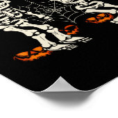 Skelet Kinderen Griddy-dans Halloween Trick Or Tre Poster (Hoek)