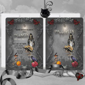 Skelet kleine heks en kraai kaart