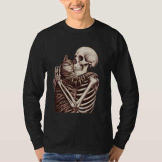Skelet Knuffelen Kat Geschenken voor Kat Mama Kat T-shirt