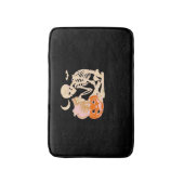 Skelet Knuffelen Kat Halloween Kat Lover Kat Klass Badmat (Voorkant Verticaal)
