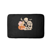 Skelet Knuffelen Kat Halloween Kat Lover Kat Klass Badmat (Voorkant)
