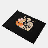 Skelet Knuffelen Kat Halloween Kat Lover Kat Klass Deurmat (Schuin)