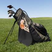 Skelet Knuffelen Kat Halloween Kat Lover Kat Klass Golfhanddoek (Groen)