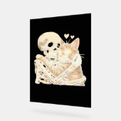 Skelet Knuffelen Kat Halloween Kat Lover Kat Mama  Acryl Bord (Hoek)