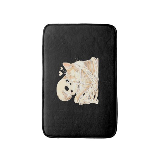 Skelet Knuffelen Kat Halloween Kat Lover Kat Mama Badmat (Voorkant Verticaal)