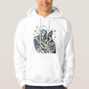 Skelet knuffelt met een Duitse Herder � Unieke got Hoodie