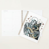 Skelet knuffelt met een Duitse Herder � Unieke got Planner (Display)