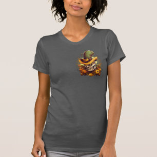 Skelet Kop Hoed Man Halloween  T-shirt