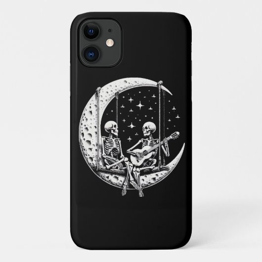 Skelet Koppel Maan Gitaar Case-Mate iPhone Case (Achterkant)