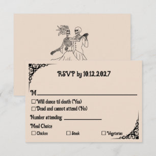 Skelet Koppel Sterrennacht Van Gogh Gotisch   RSVP Kaartje