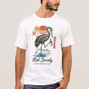 Skelet Kraanvogel Tokyo Retro T-shirt