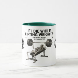 Skelet Krachttraining Gym Bel 911 Koffiemok Mok