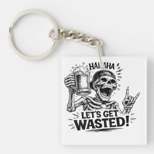 Skelet Laten we ons te pletter zuipen Sleutelhanger