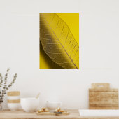 Skelet Leaf Yellow Poster (Keuken)