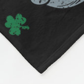 Skelet Leprechaun St. Patrick's Dag Klaver Kruidna Fleece Deken (Hoek)