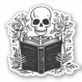 Skelet lezen boek donkere romance sticker (Voorkant)