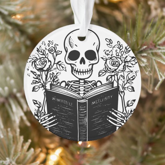Skelet lezen boek gothic ornament (Boom)