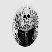 Skelet lezen boek gothic ornament (voorkant)