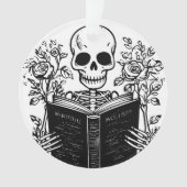 Skelet lezen boek gothic ornament (voorkant)