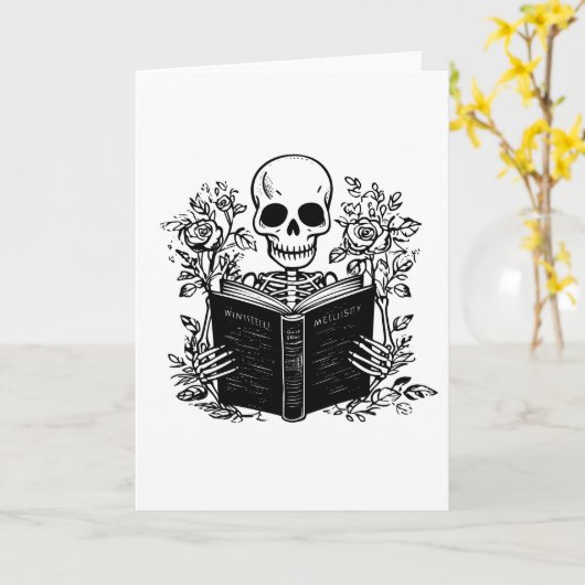 Skelet lezen romance boek kaart (Gele Bloem)