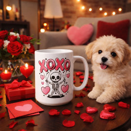Skelet Liefde Ballonnen met XOXO Koffiemok