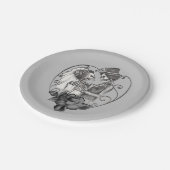 Skelet Liefde Paar Huwelijk Dans Bruiloft Papieren Bordje (Gekanteld)