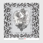 Skelet Liefde Paar Huwelijk Dans Bruiloft Sticker (Vel)