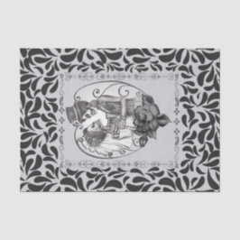 Skelet Liefdes Koppel Huwelijk Dans Gotische Trouw Tissuepapier